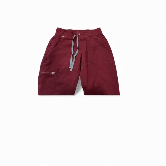 FIGS Burgundy Jogger Pants Women’s XS Scrub Bottoms Drawstring - Picture 4 of 8